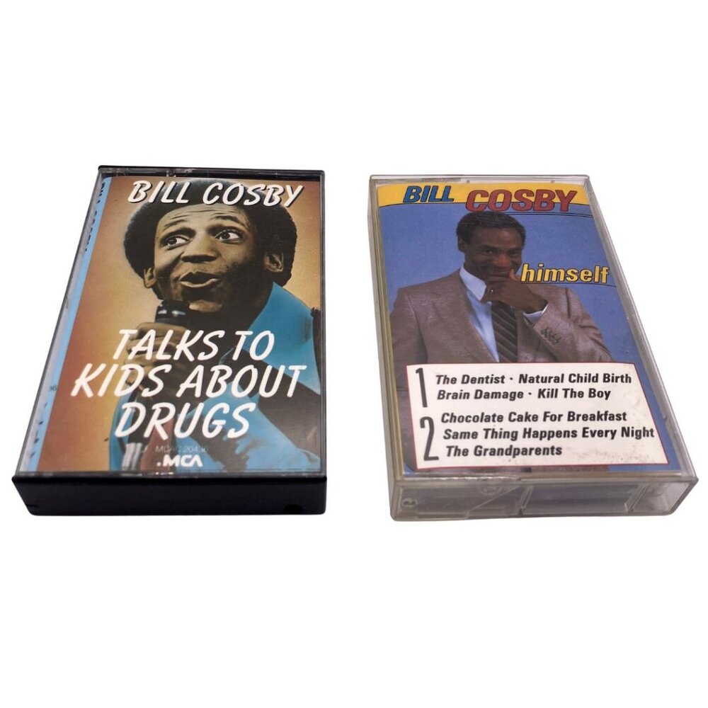 VTG 1980s Bill Cosby Cassette Tape Set – “Himself” + “Talks to Kids About Drugs"